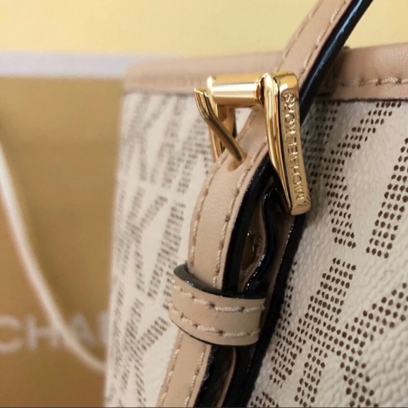 Michael Kors Travel Jet Set tote Vanilla brown - Picture 5 of 7